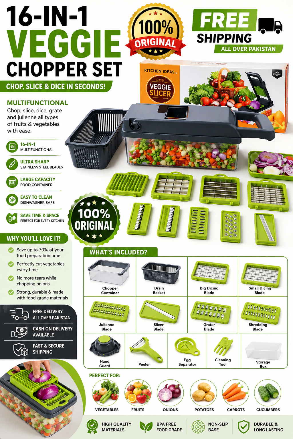 16-in-1 Veggie Chopper Set π₯π₯