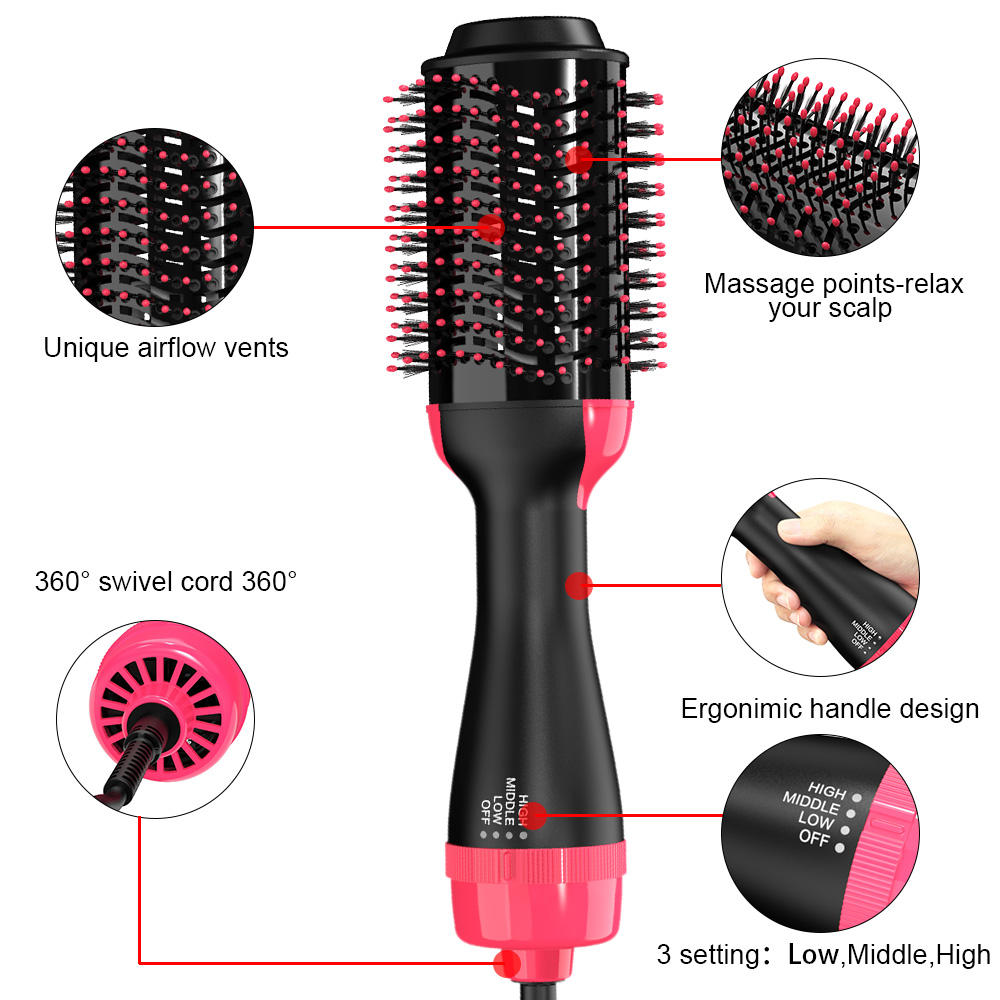 3-in-1 Hair Dryer Brush | Hair Dryer, Straightener & Curler