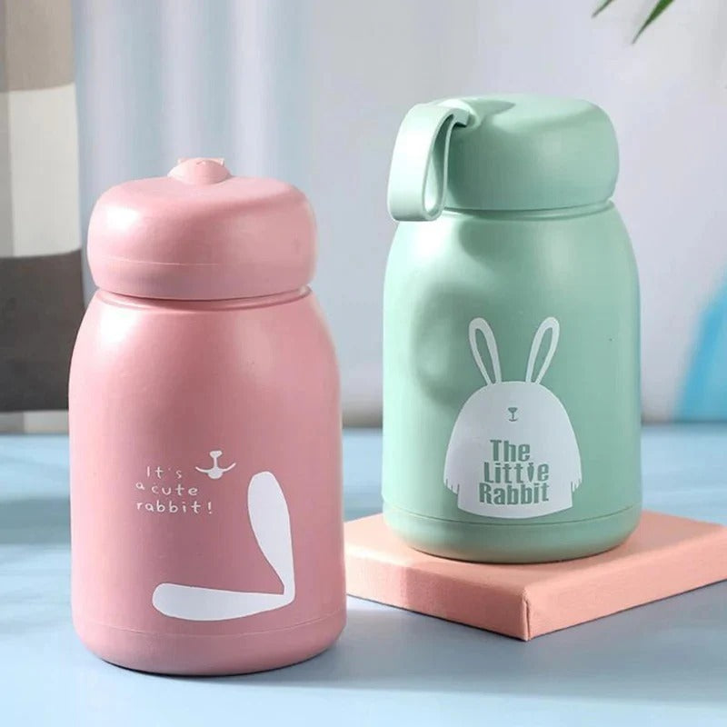 320ml Cute Glass Thermos Water Bottle with Box Packaging