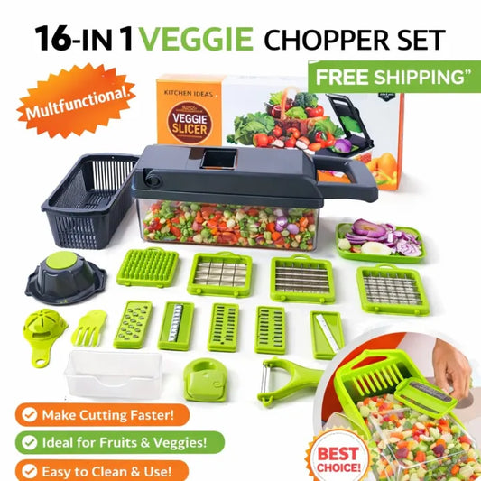 16-in-1 Veggie Chopper Set 🥕🥒