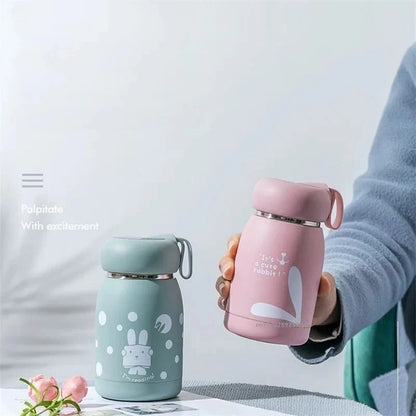 320ml Cute Glass Thermos Water Bottle with Box Packaging