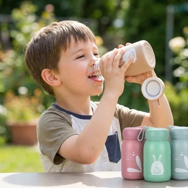 320ml Cute Glass Thermos Water Bottle with Box Packaging