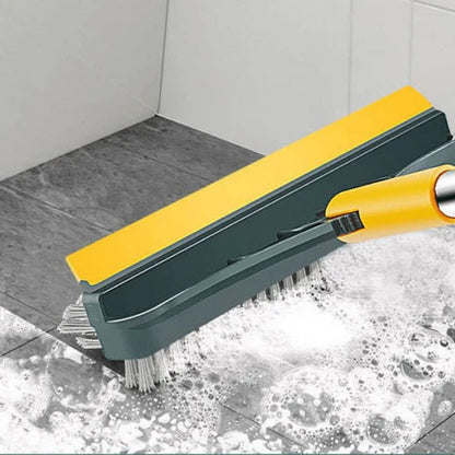 3-in-1 Floor Scrub Brush with Squeegee