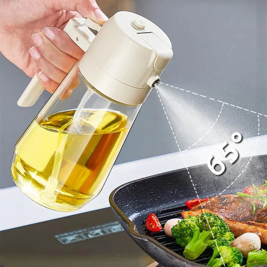 2-in-1 Glass Oil Sprayer &amp; Dispenser Bottle