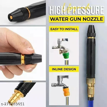 High Pressure Water Gun Nozzle | Adjustable Hose Spray for Car Wash & Garden