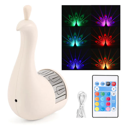 Peacock LED Projection Night Light