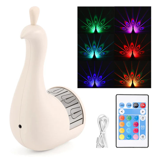 Peacock LED Projection Night Light