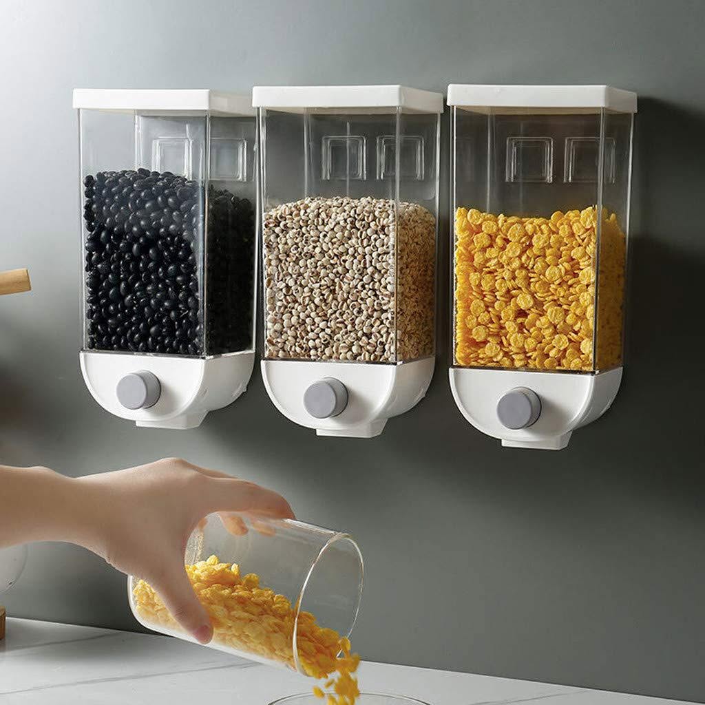 Wall Mounted Dry Food Dispenser (3 Grid Storage Container)