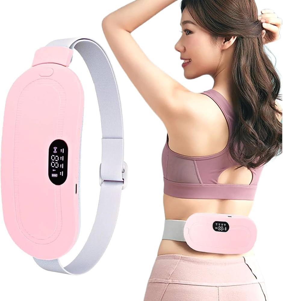 Portable Electric Heating &amp; Vibration Massage Belt for Period Pain Relief