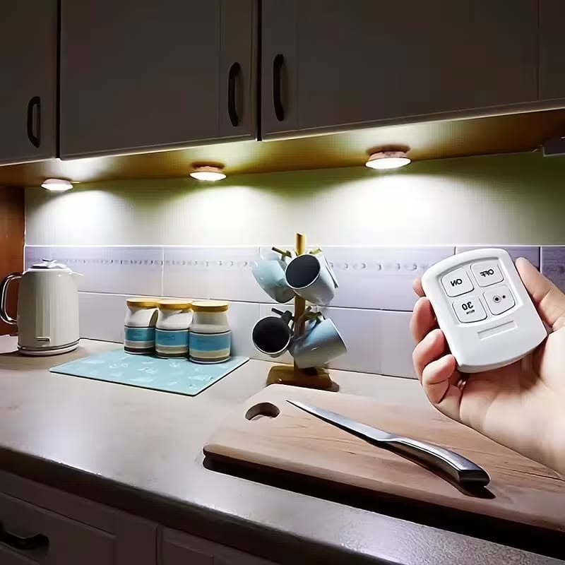 LED Puck Light with Remote Control (Set of 3)