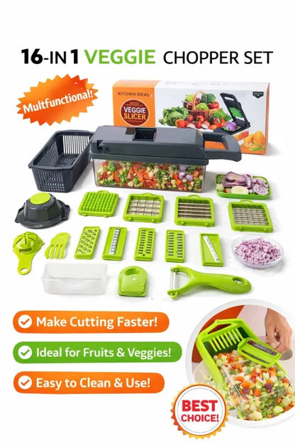16-in-1 Veggie Chopper Set 🥕🥒