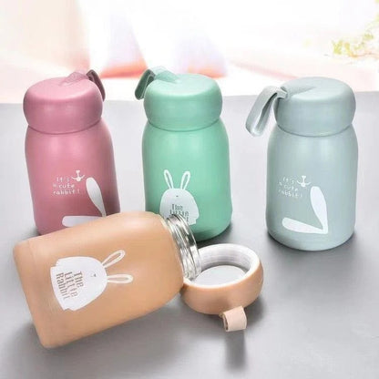 320ml Cute Glass Thermos Water Bottle with Box Packaging