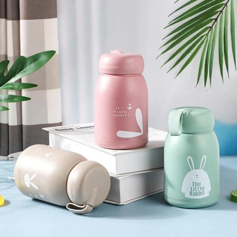 320ml Cute Glass Thermos Water Bottle with Box Packaging