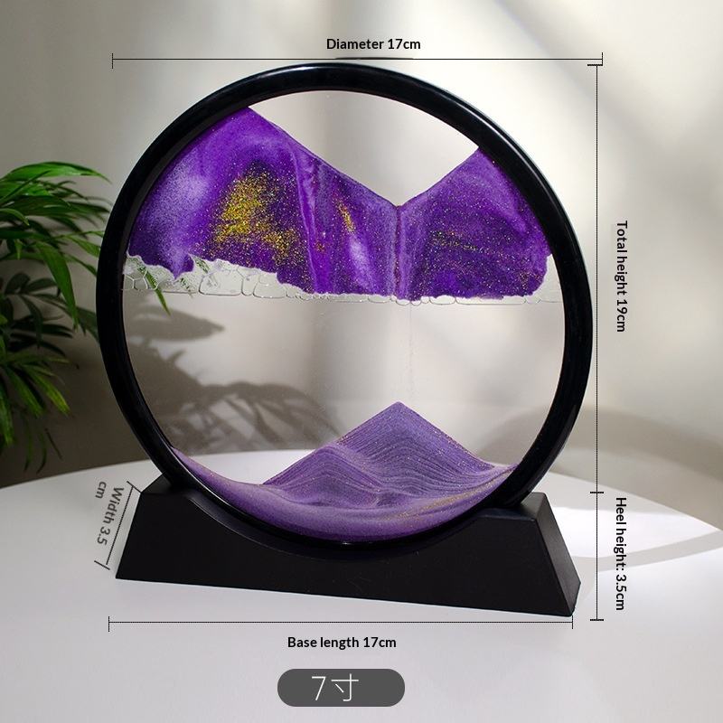 3D Moving Sand Art Frame (Round) – Dynamic Sandscape