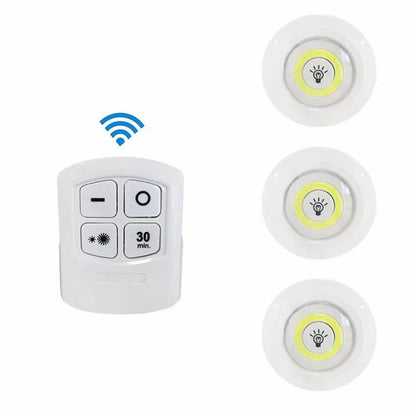 LED Puck Light with Remote Control (Set of 3)