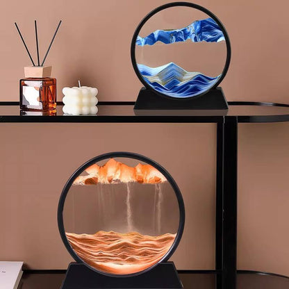3D Moving Sand Art Frame (Round) – Dynamic Sandscape