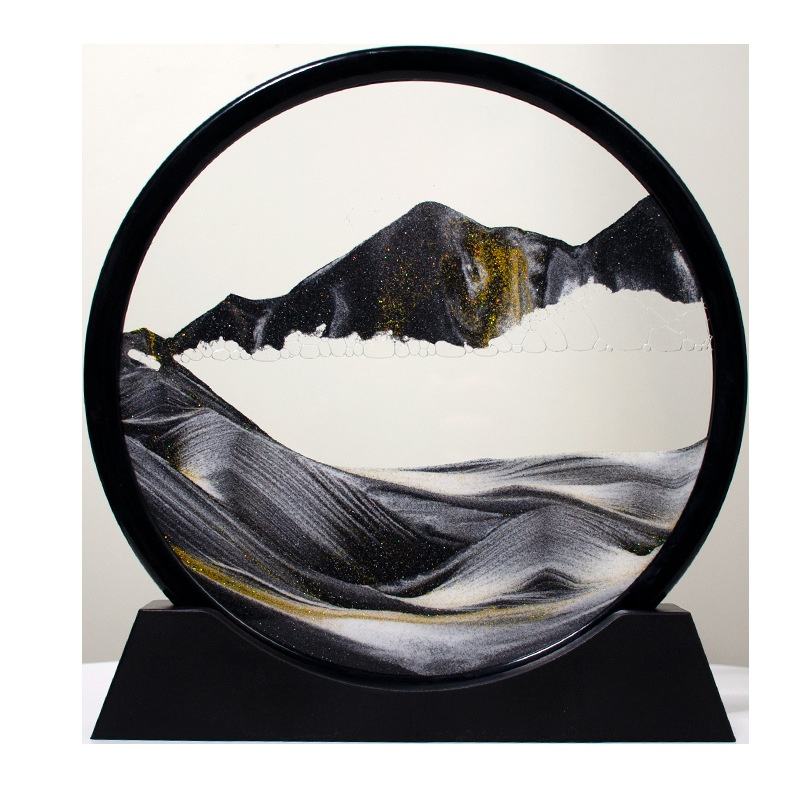 3D Moving Sand Art Frame (Round) – Dynamic Sandscape