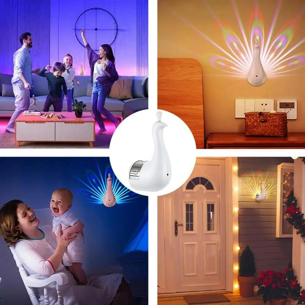 Peacock LED Projection Night Light