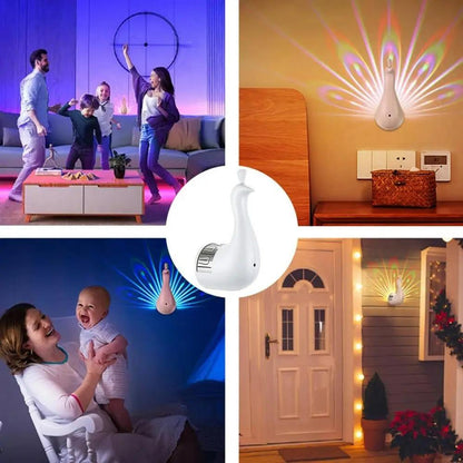 Peacock LED Projection Night Light