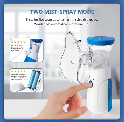 Portable Mesh Nebulizer – USB &amp; Battery Operated
