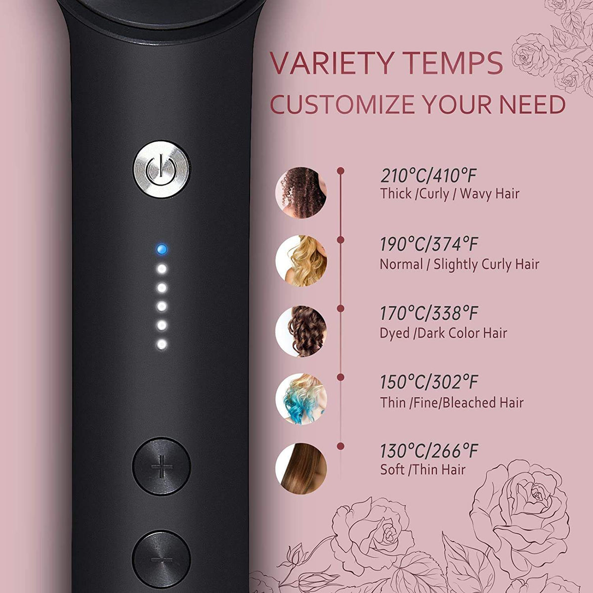 Electric Hair Straightening Comb (Rechargeable)