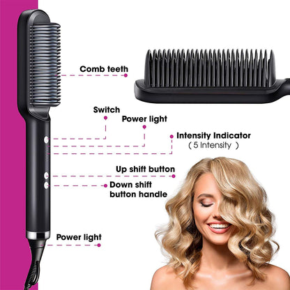 Electric Hair Straightening Comb (Rechargeable)