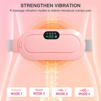 Portable Electric Heating &amp; Vibration Massage Belt for Period Pain Relief