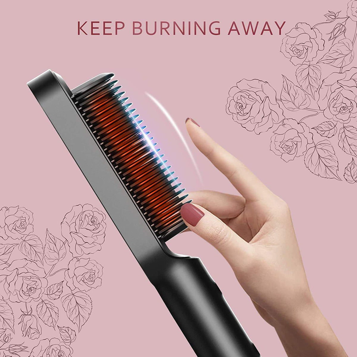 Electric Hair Straightening Comb (Rechargeable)