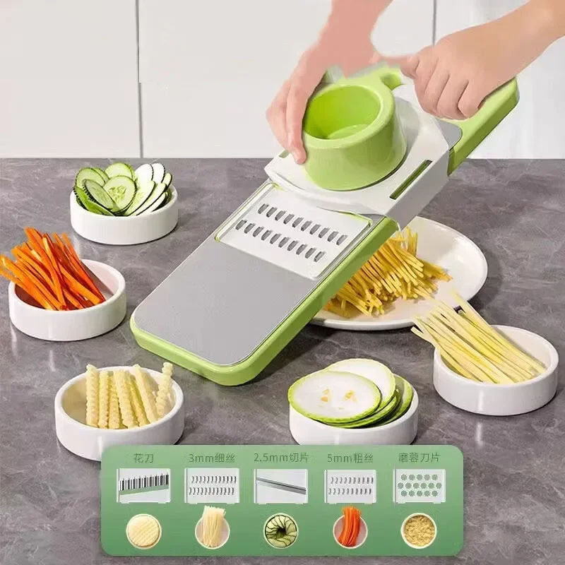 6-in-1 Multi-Function Vegetable Slicer &amp; Grater 🔪 Slice, Grate &amp; Prep Like a Pro!