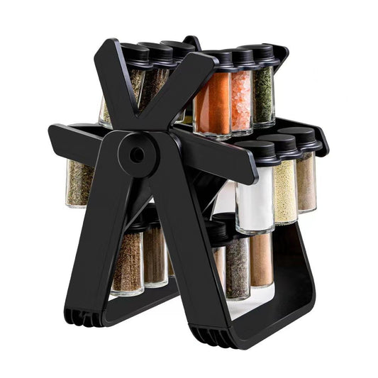 360° Rotating Spice Rack with 18 Spice Jars