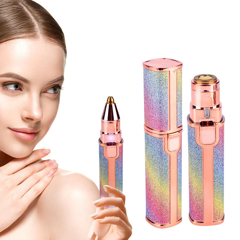 Rechargeable 2-in-1 Eyebrow Trimmer &amp; Facial Hair Remover for Ladies