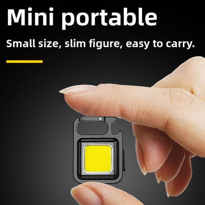 Mini COB LED Keychain Flashlight (Rechargeable)