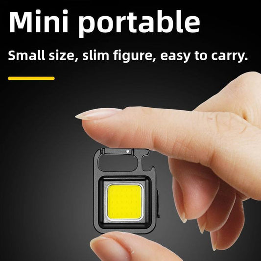 Mini COB LED Keychain Flashlight (Rechargeable)