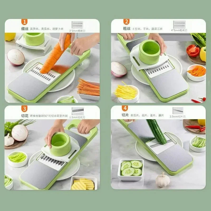 6-in-1 Multi-Function Vegetable Slicer &amp; Grater 🔪 Slice, Grate &amp; Prep Like a Pro!