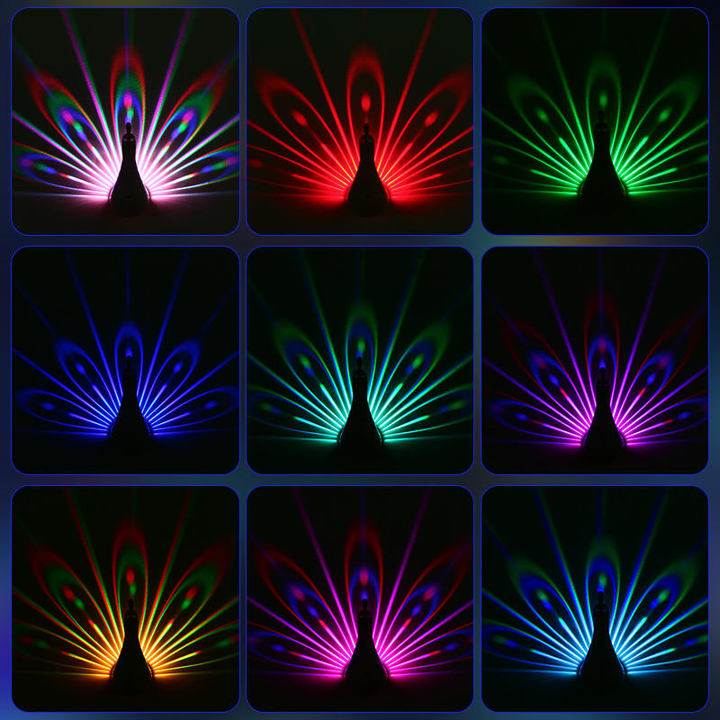 Peacock LED Projection Night Light