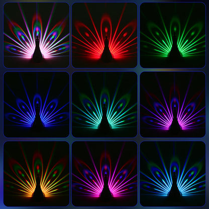 Peacock LED Projection Night Light