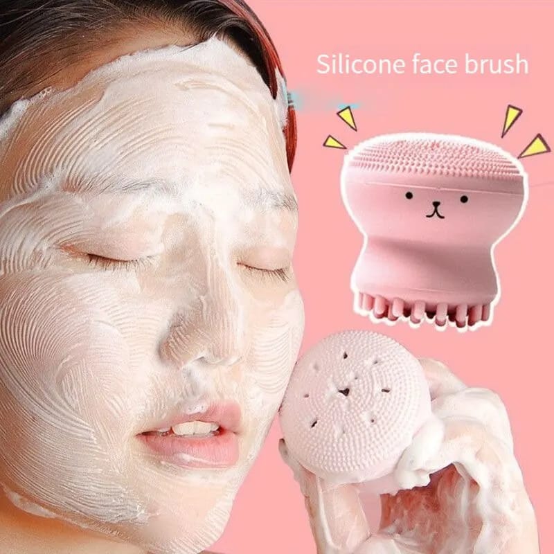 Soft Silicone Face Cleansing Brush &amp; Facial Massager