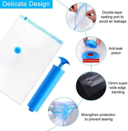 Vacuum Storage Bags with Hand Pump