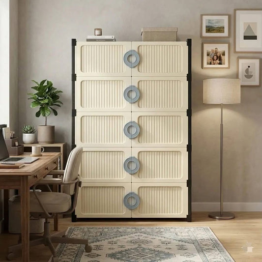 Portable Foldable Plastic Storage Cabinet (10 Door)