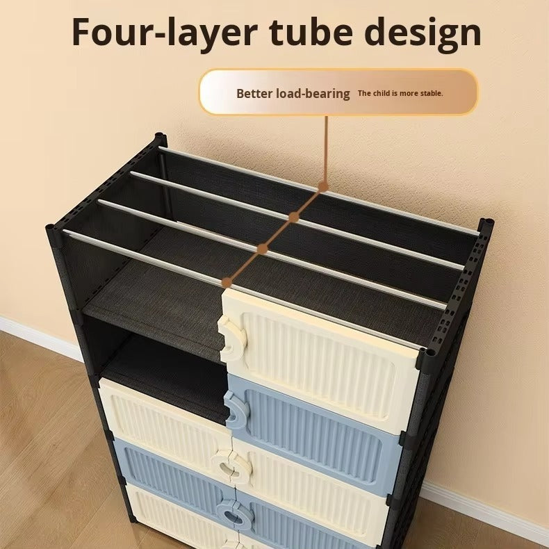 Portable Foldable Plastic Storage Cabinet (10 Door)