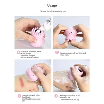 Soft Silicone Face Cleansing Brush &amp; Facial Massager