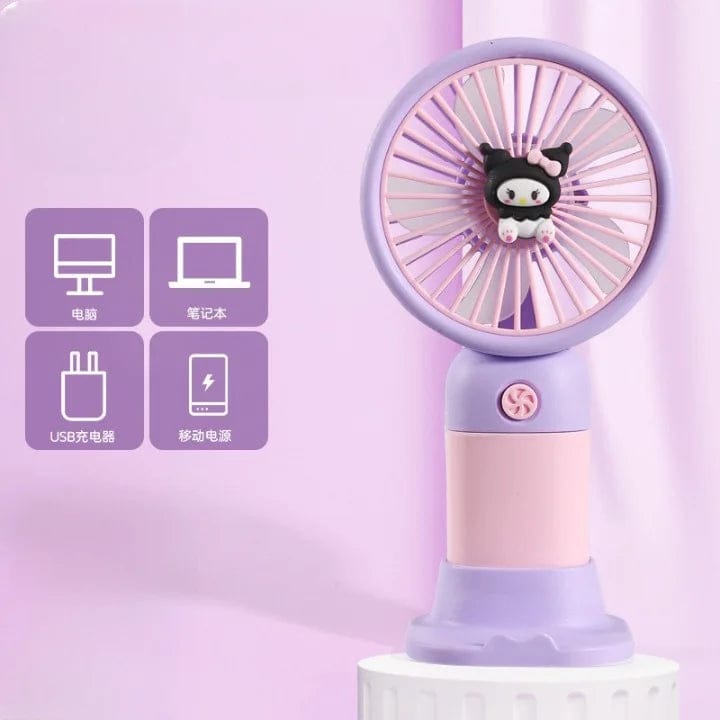 Cute Portable USB Rechargeable Handheld Mini Fan