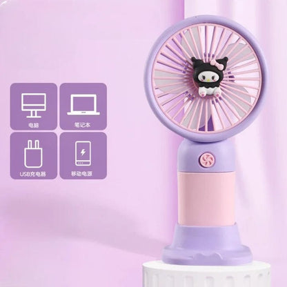 Cute Portable USB Rechargeable Handheld Mini Fan