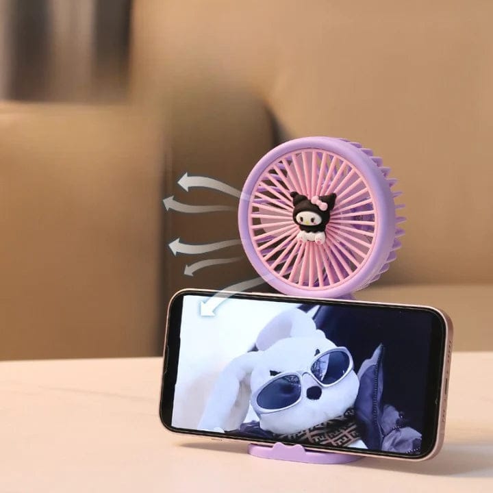 Cute Portable USB Rechargeable Handheld Mini Fan