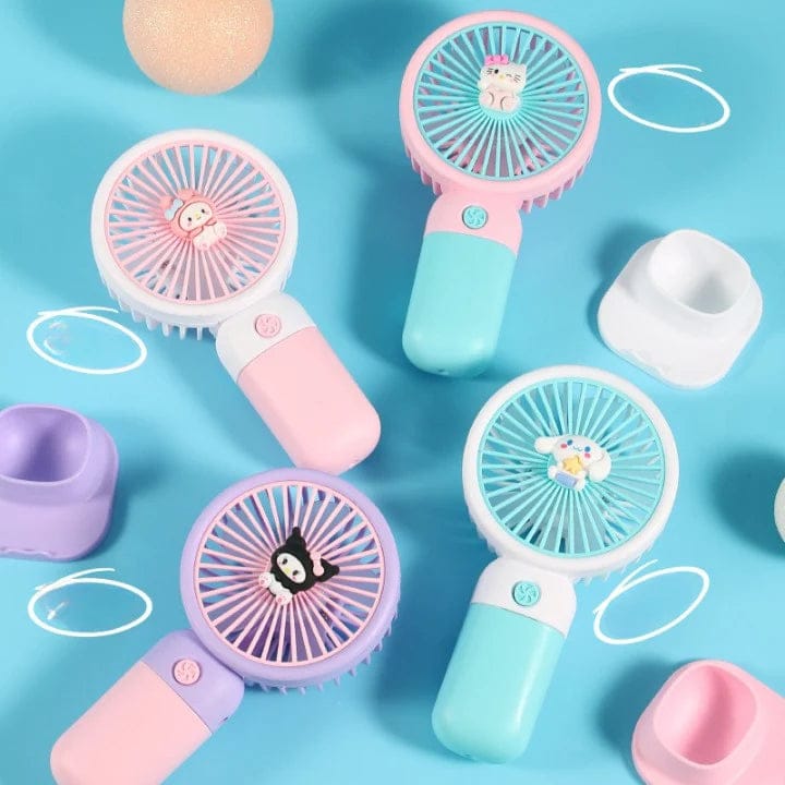 Cute Portable USB Rechargeable Handheld Mini Fan