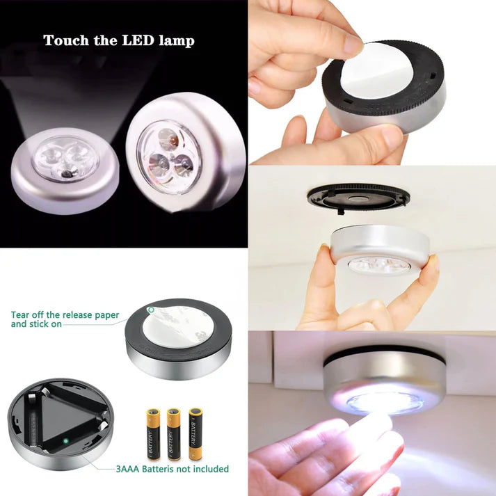 Wireless Stick-On LED Push Light