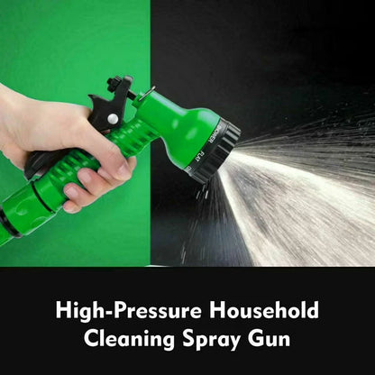 Expandable High Pressure Water Hose Pipe with 7-Mode Spray Nozzle | Flexible Multipurpose Water Pipe