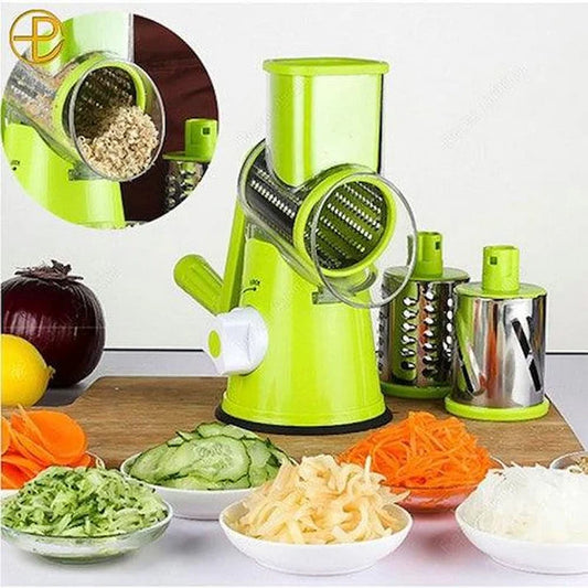 3-in-1 Manual Rotary Vegetable Slicer &amp; Grater