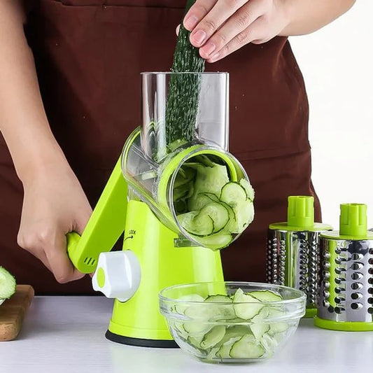 3-in-1 Manual Rotary Vegetable Slicer &amp; Grater