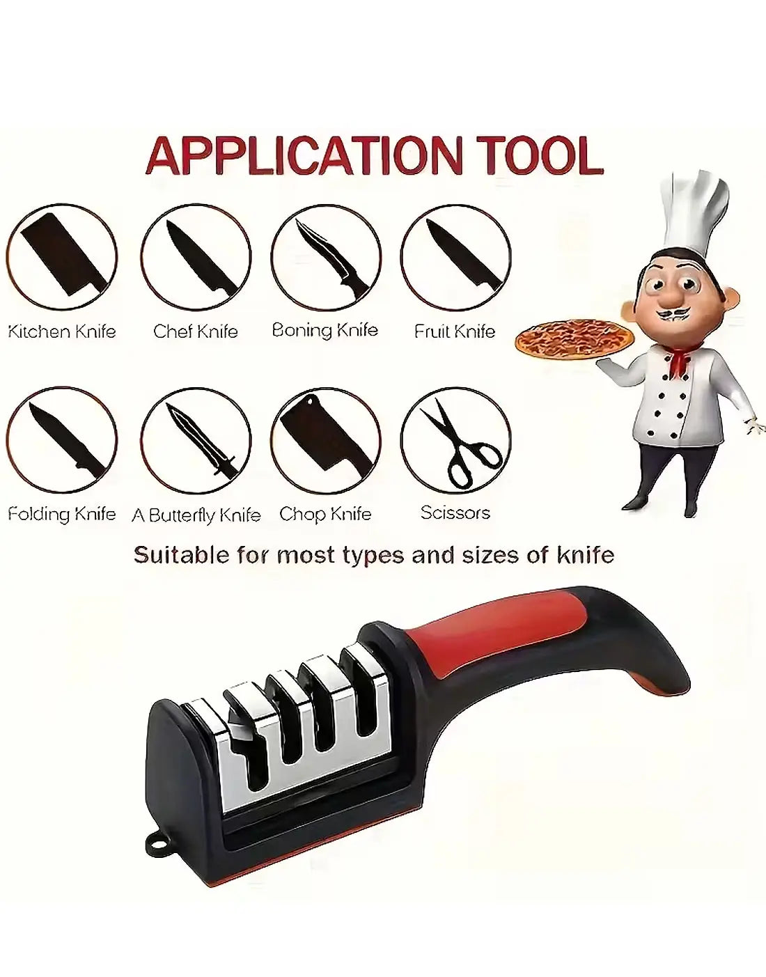 4-in-1 Professional Kitchen Knife Sharpener